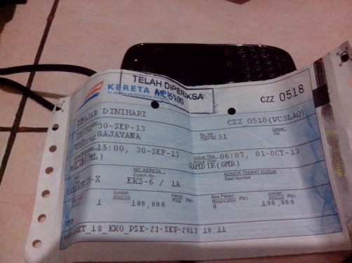 Tiket KA Gajayana, cuman Rp100.000